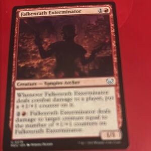 Magic: The Gathering Falkenrath Exterminator Card - Red and Black